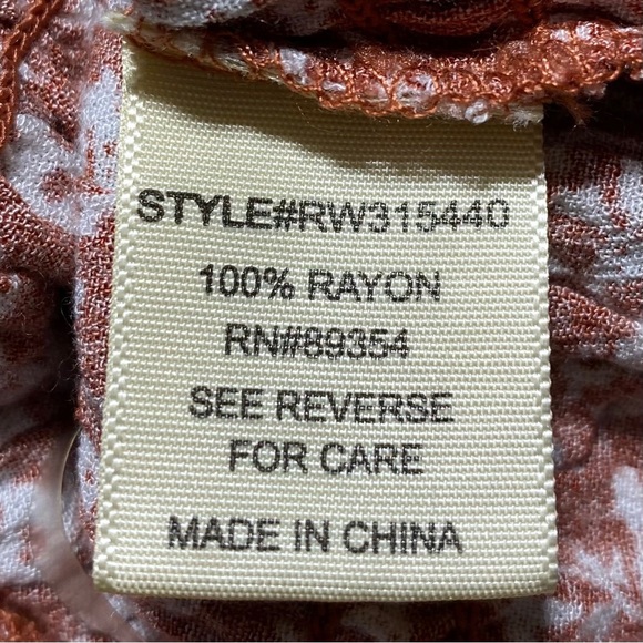 Ultra Flirt Womens Juniors Floral Smocked Cropped Tank Top Size M Brown White - Picture 7 of 7